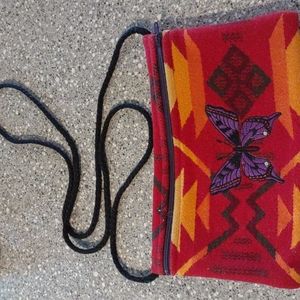 Crossbody Zipper Purse w/butterfly